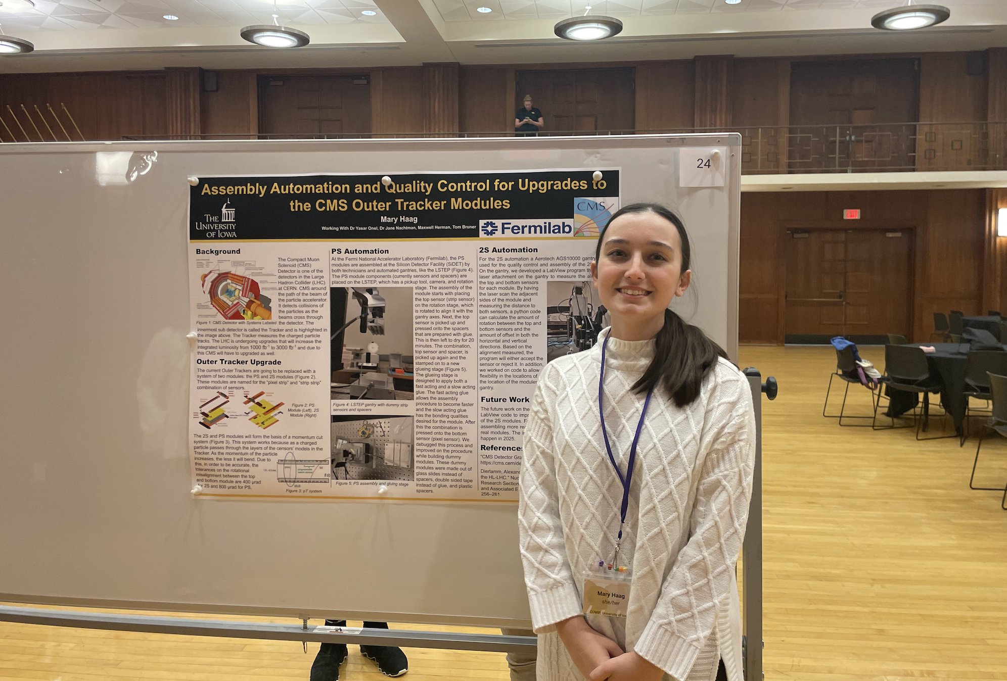 A CLAS student presents at a conference for women studying physics. 