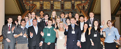 Students who presented research at State Capitol