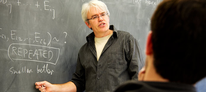 A faculty member teaching a class